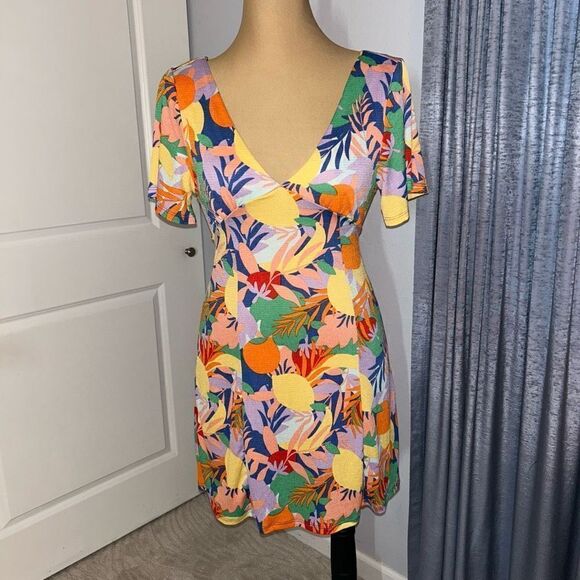 Lefties NWT Floral Multicolored Mini Dress - Picture 1 of 5